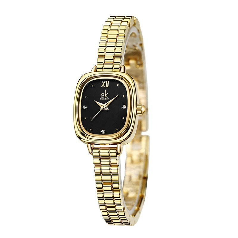 Steel Belt Waterproof Quartz Small Square Watch