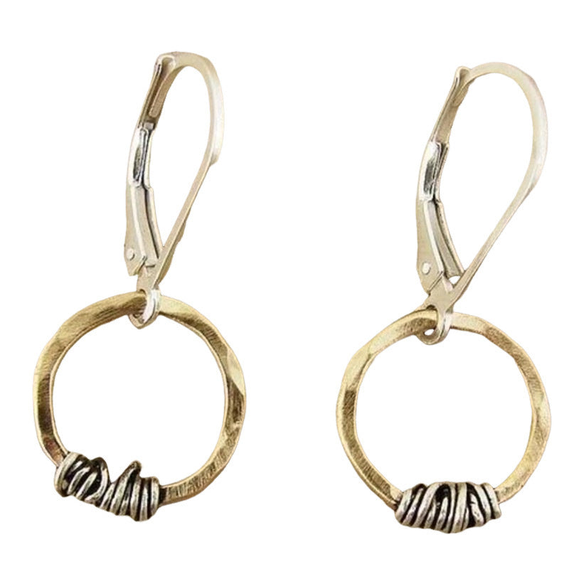 Simple Golden  Hanging Earrings