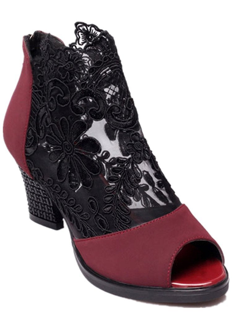 Lucyever Women Sandals Square High Heel