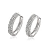 Retro High Sense Three-row Drill Wide Face Ear Clip
