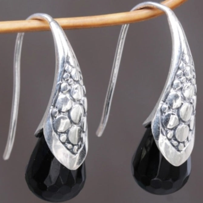 Black Stone Earrings