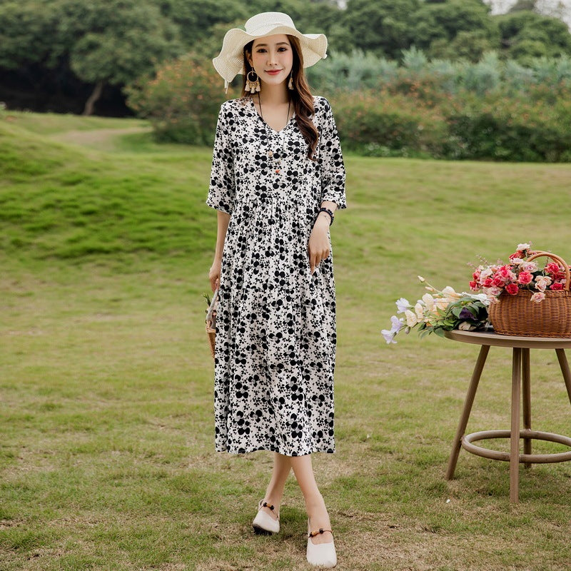 Summer New Noil Poplin Dress Stylish