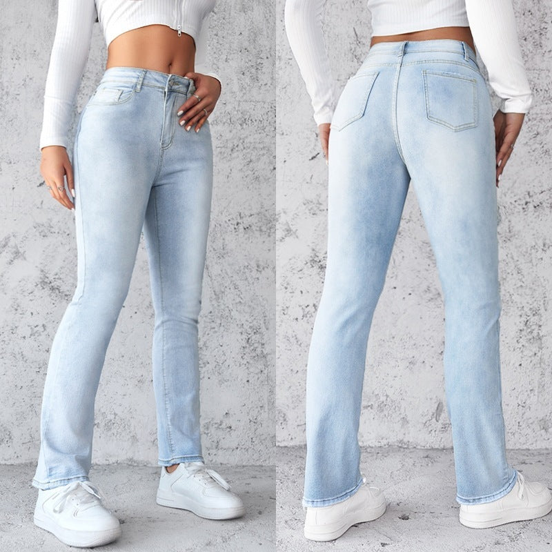 Women's Straight Leg Slim Fit Jeans