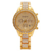 Women's Fashion Diamond Digital Calendar Three Eyes Quartz Watch