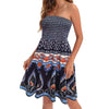 European And American Spring And Summer New Fashion Printed Beach Vacation Sexy Tube Top Dress
