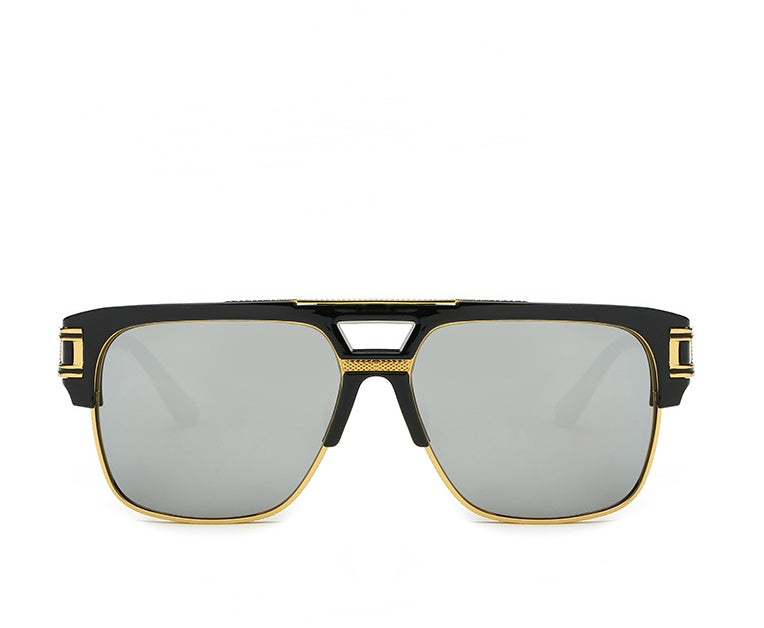 Men And Women Square Retro Colorful Reflective Sunglasses