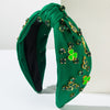 Rhinestone Green Clover Decoration Hair Accessories Hair Hoop Female