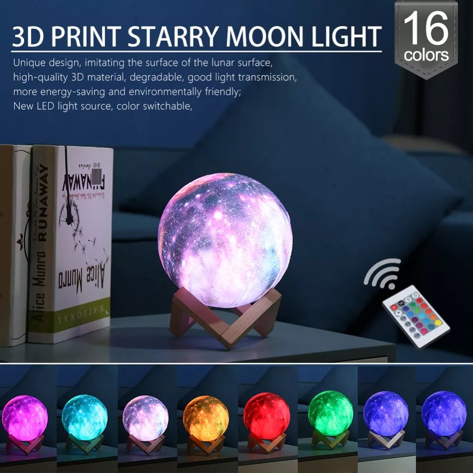LED USB Star Galaxy Moon Lamp