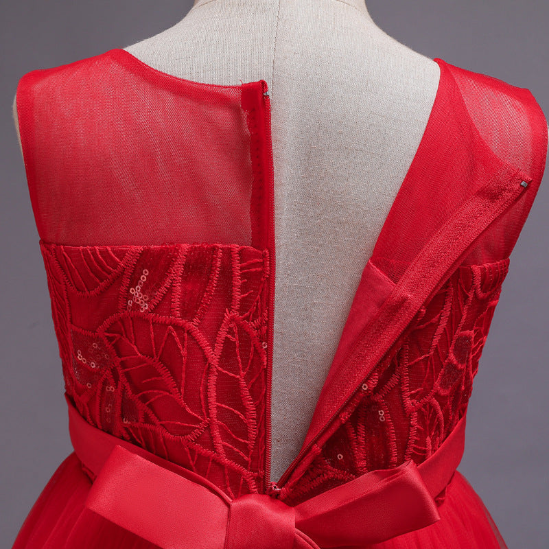 Party 3D Lace Flower Girl Wedding Dress