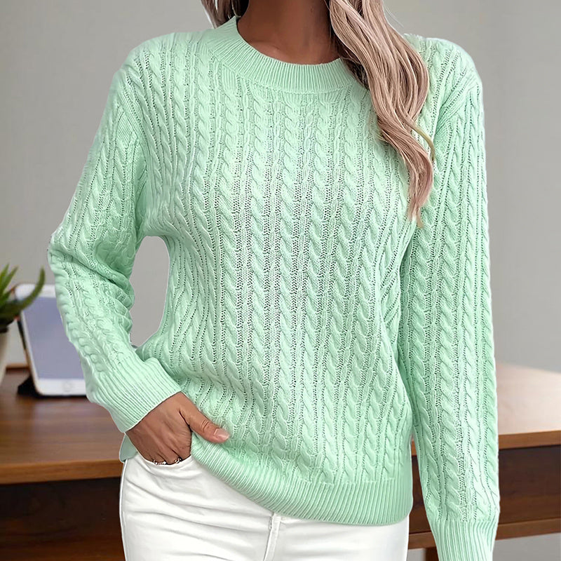 Womens Textured Long Sleeve Sweater