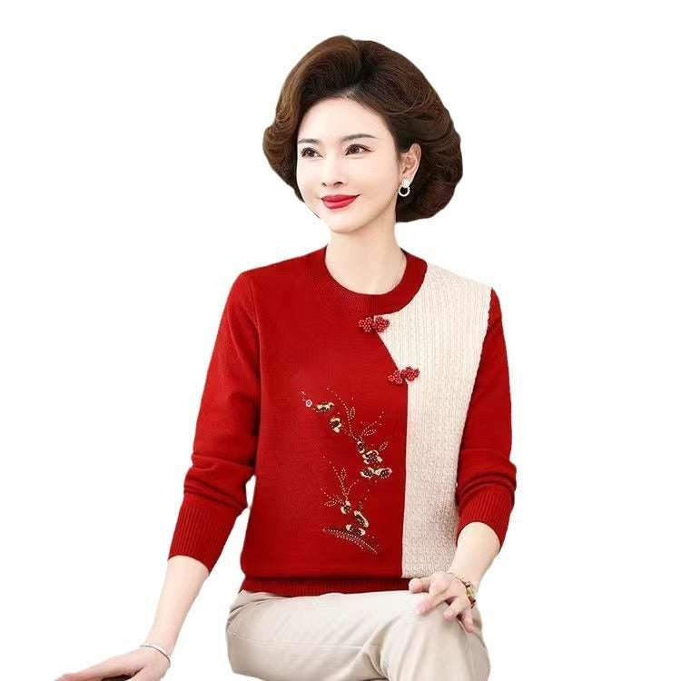 Young Mothers' Clothing Bottoming Shirt Retro Style