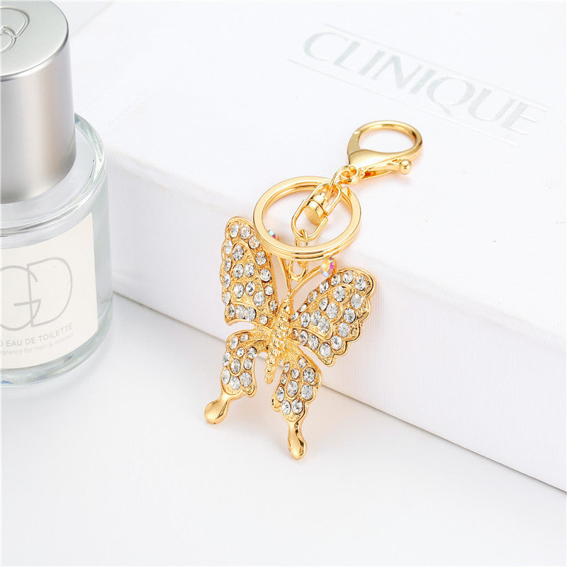 Fashion Full Diamond Bag Pendant Key Ring