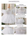 Girls Sequins White Flying Sleeves Feather Dress