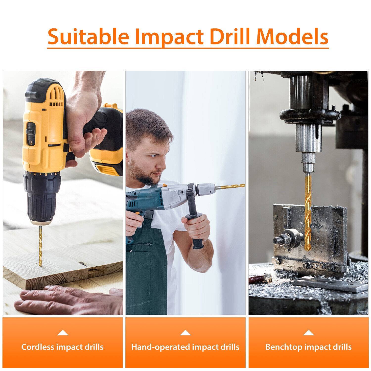 99X Titan HSS Spiralbohrer Stahl Bohrer Satz Werkzeug Set Metallbohrer 1.5-10mm