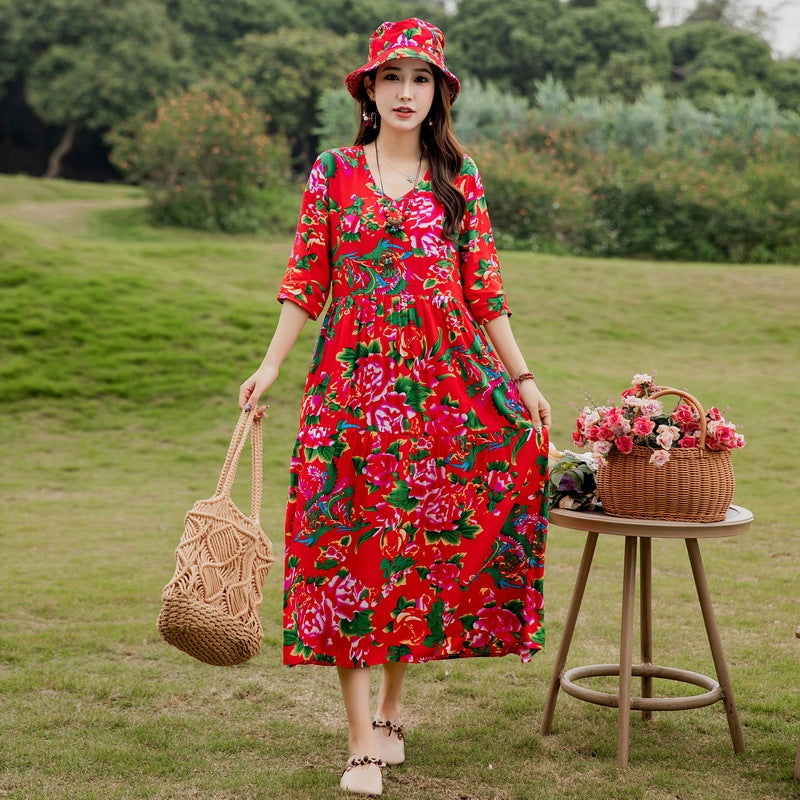 Summer New Noil Poplin Dress Stylish