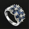 Zircon Creative Bloom Flower Rhinestone-embedded Ring