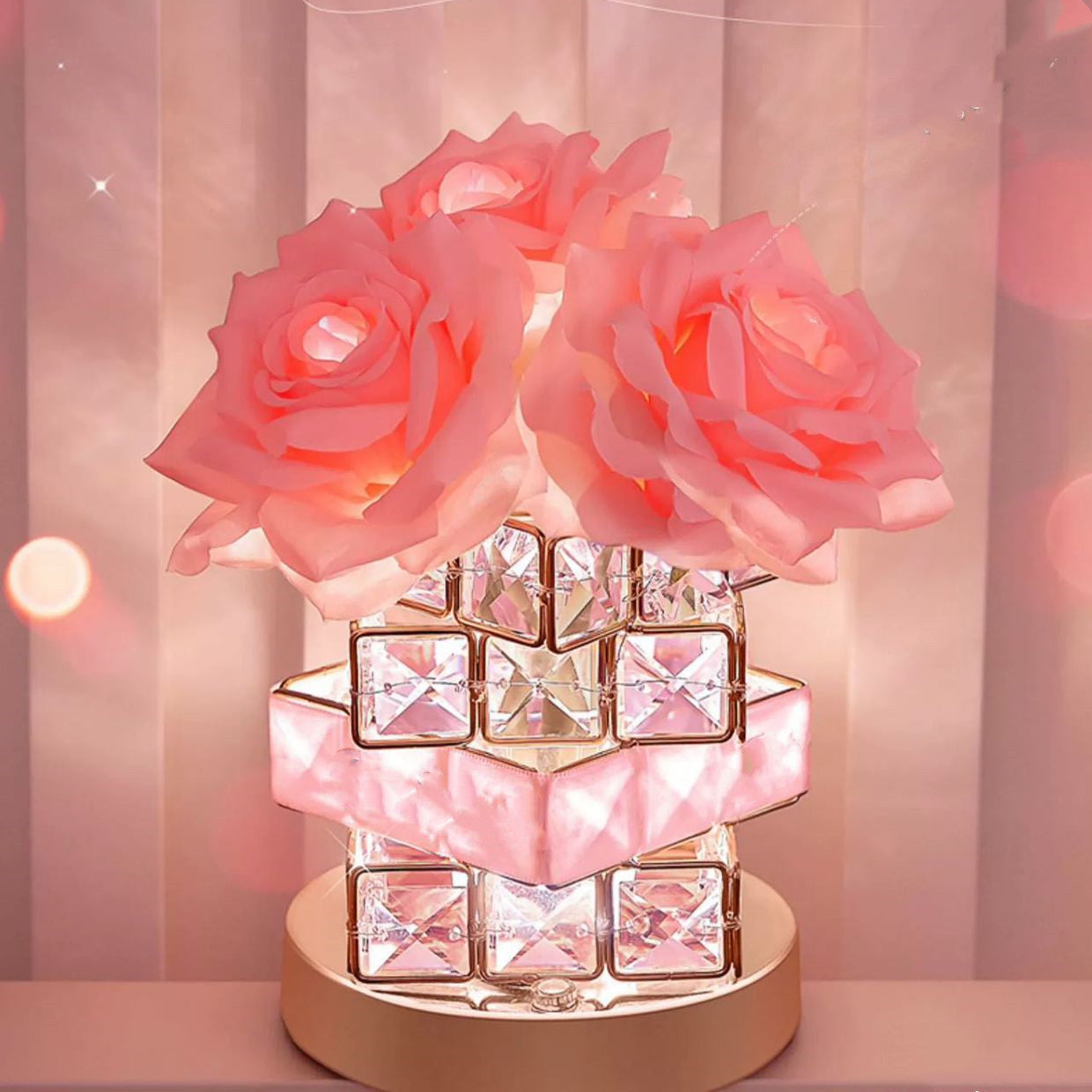 Rubik's Cube Crystal Lamp Bedroom