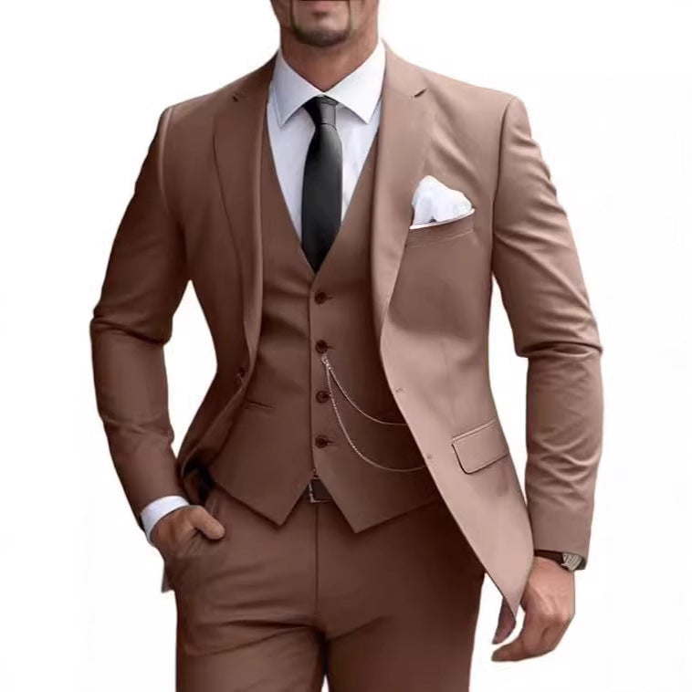 Suit Slim Fit Business Suit Banquet Temperament