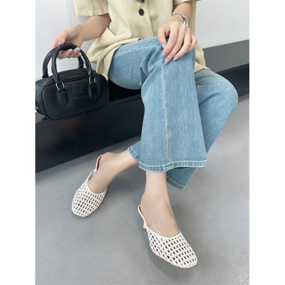 Closed Toe Weaving Hollow Sandals Women's Slippers