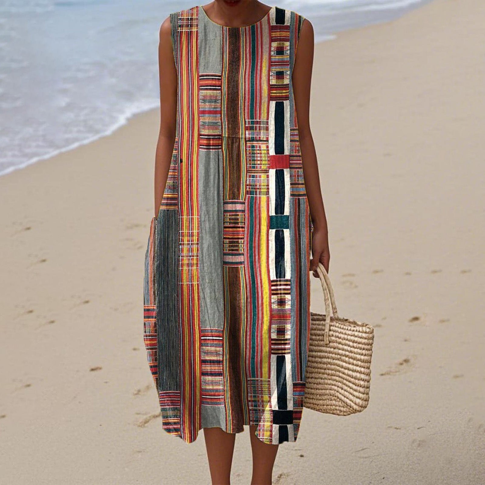 Sleeveless Shirt Dress