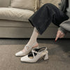 Women's French Square Toe Mary Jane Shoes