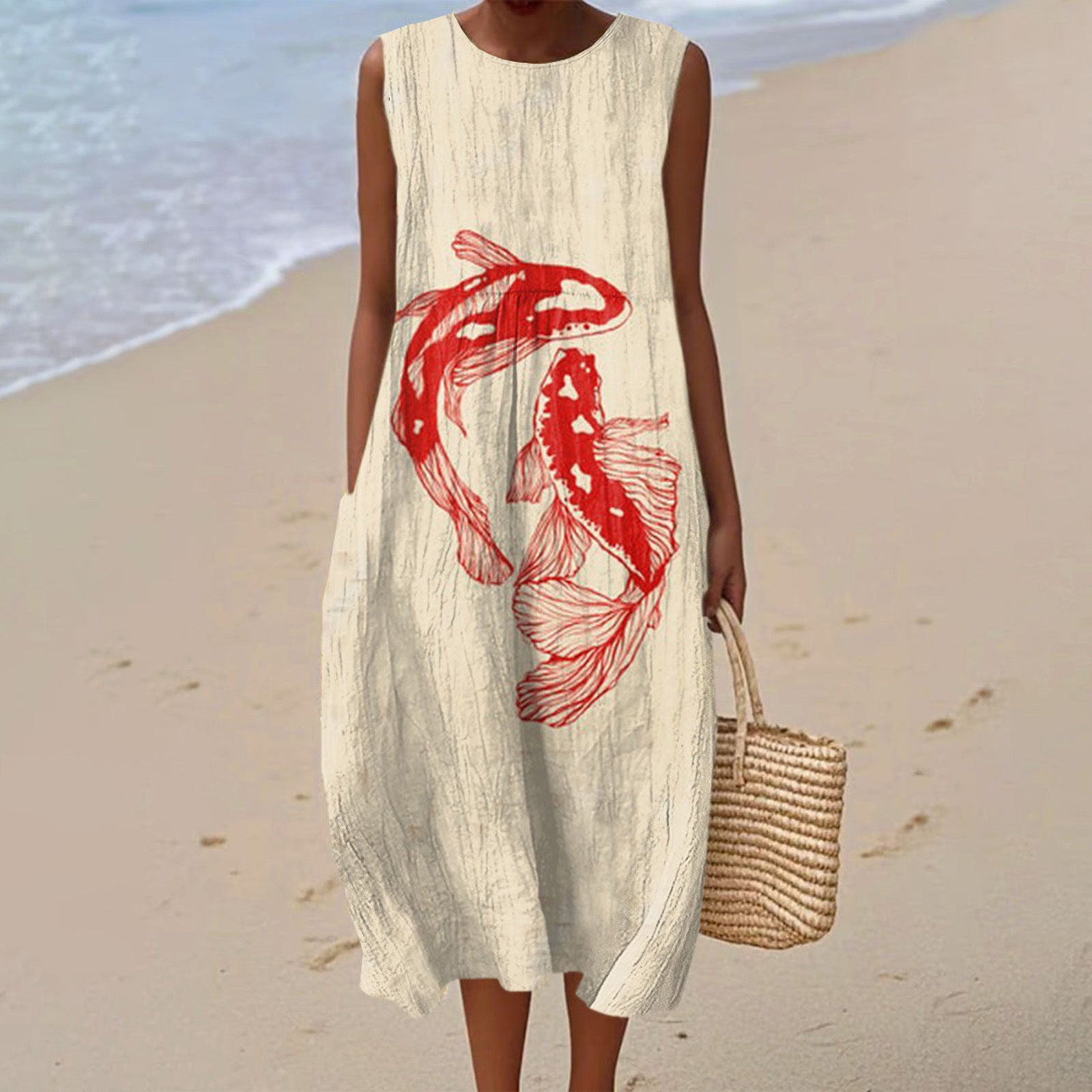 Sleeveless Shirt Dress