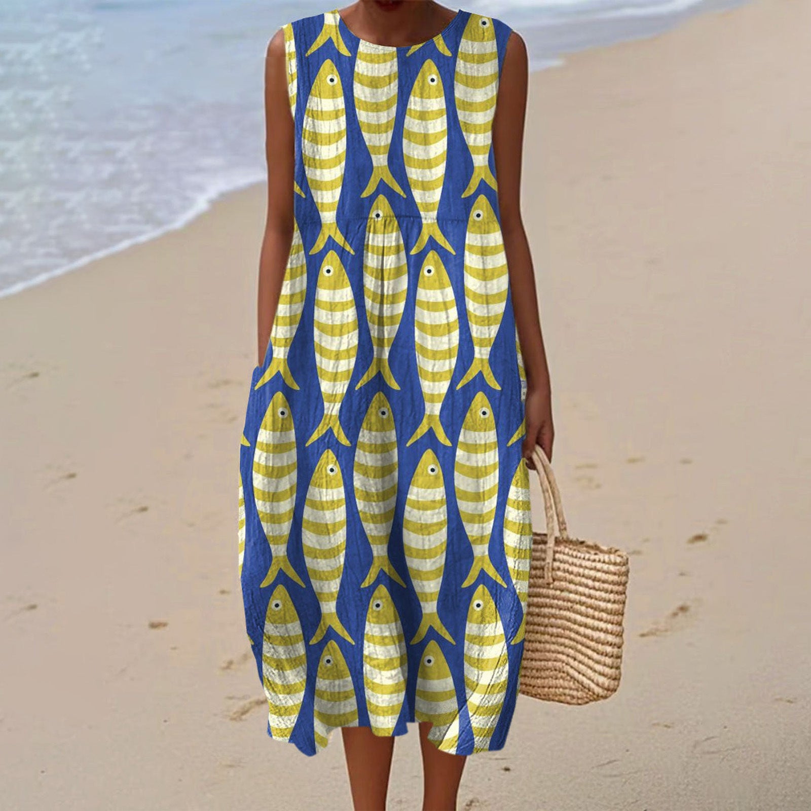 Sleeveless Shirt Dress