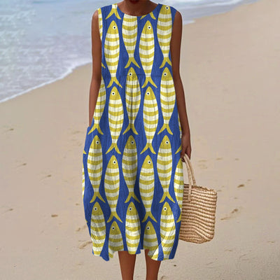 Sleeveless Shirt Dress