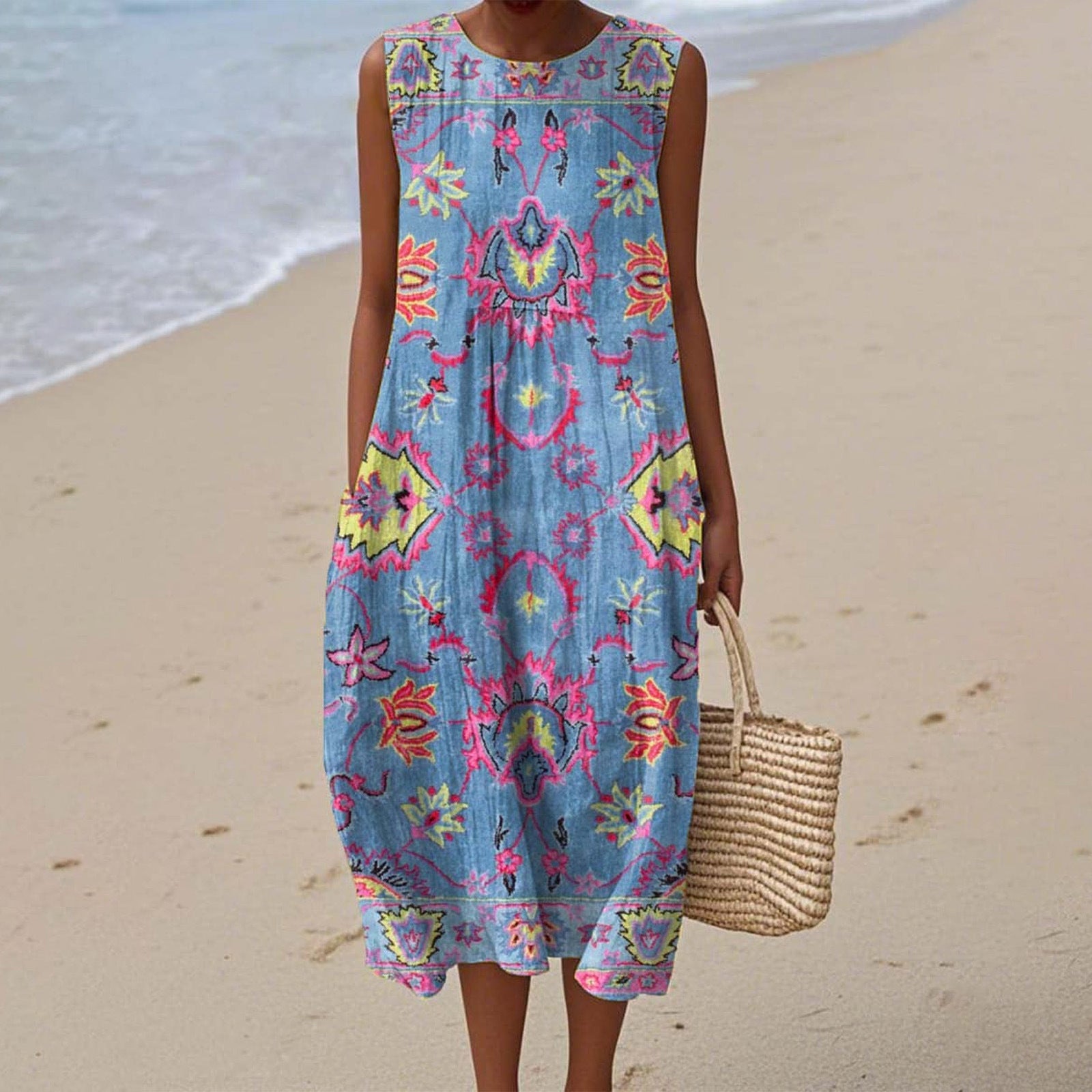 Sleeveless Shirt Dress