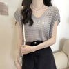 Loose Short-sleeved Sweater For Women Spring New Outerwear