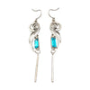 Geometric Inlaid Square Zircon Fashion Long Tassel Women's Earrings