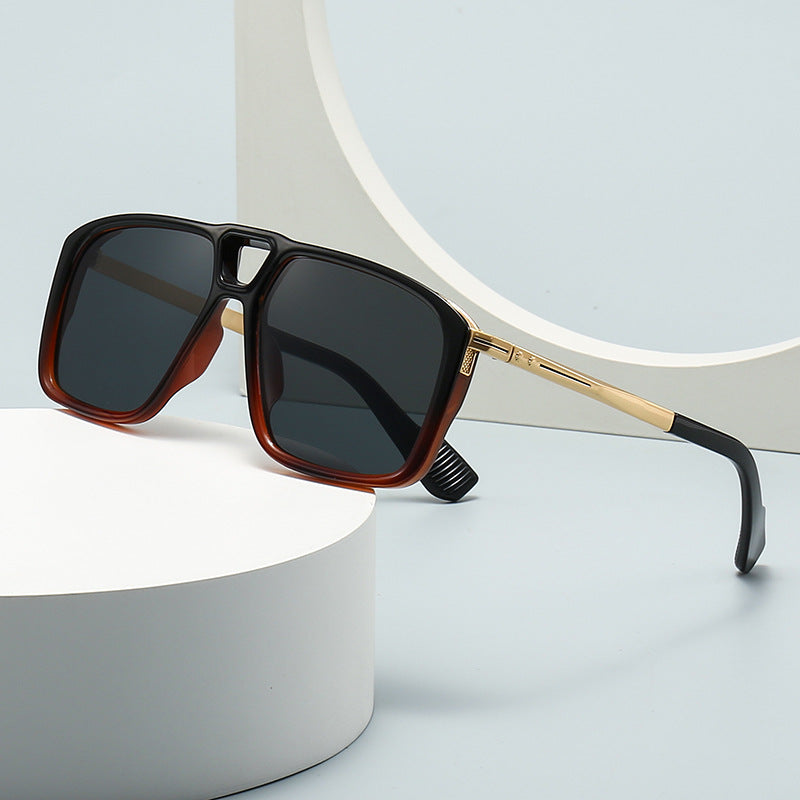Men's Retro Double Square Sunglasses
