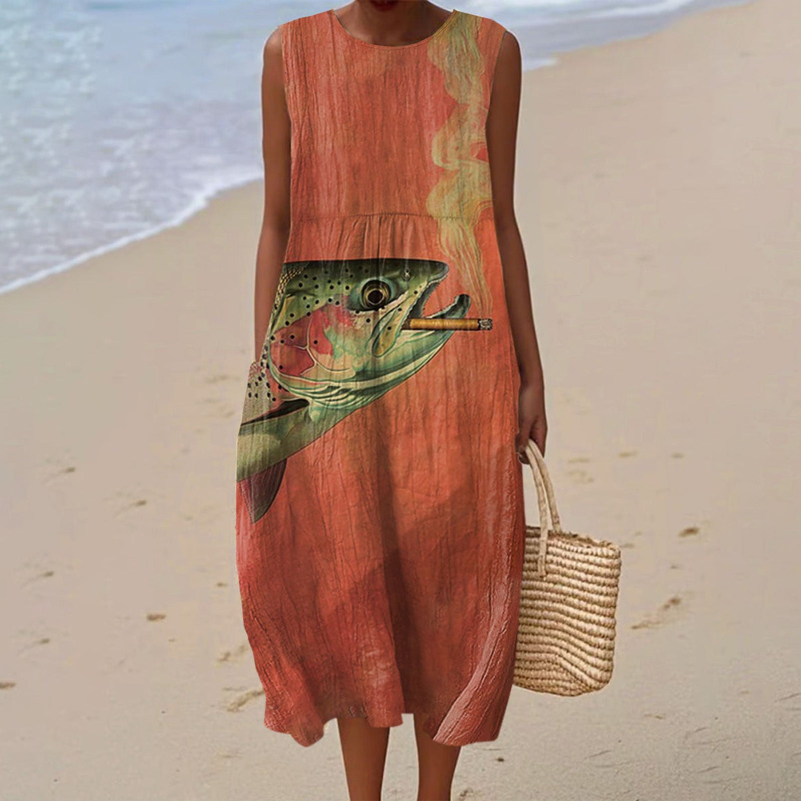 Sleeveless Shirt Dress