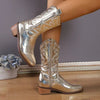 Mid-calf Solid Color Pointed Martin Boots