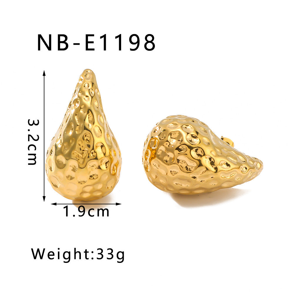 18K Gold Non-fading Diamond Earrings