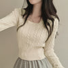 Retro Twist Knitted Sweater
