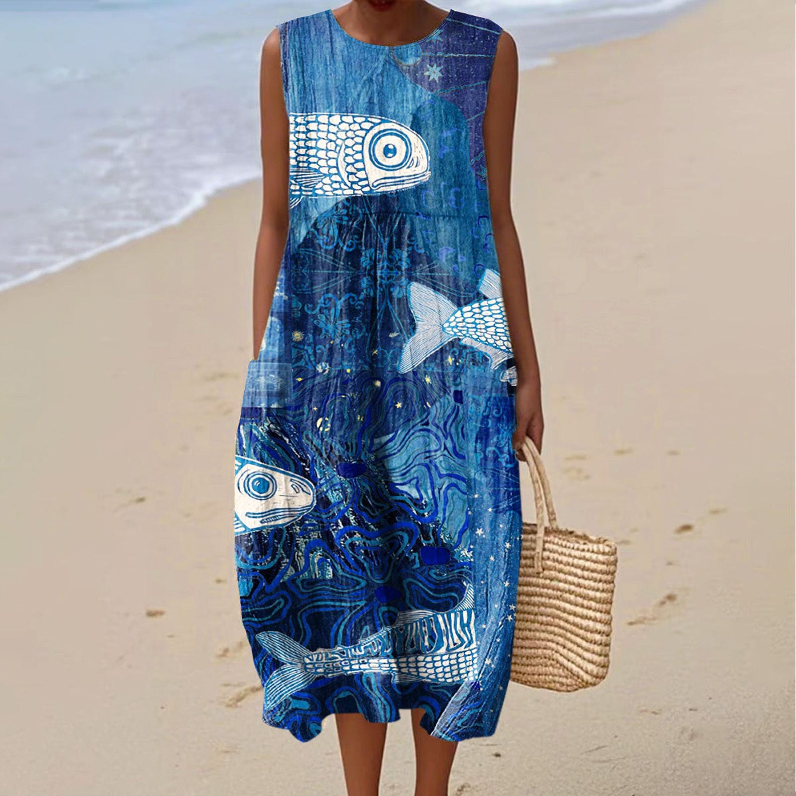 Sleeveless Shirt Dress