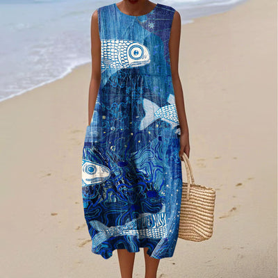 Sleeveless Shirt Dress