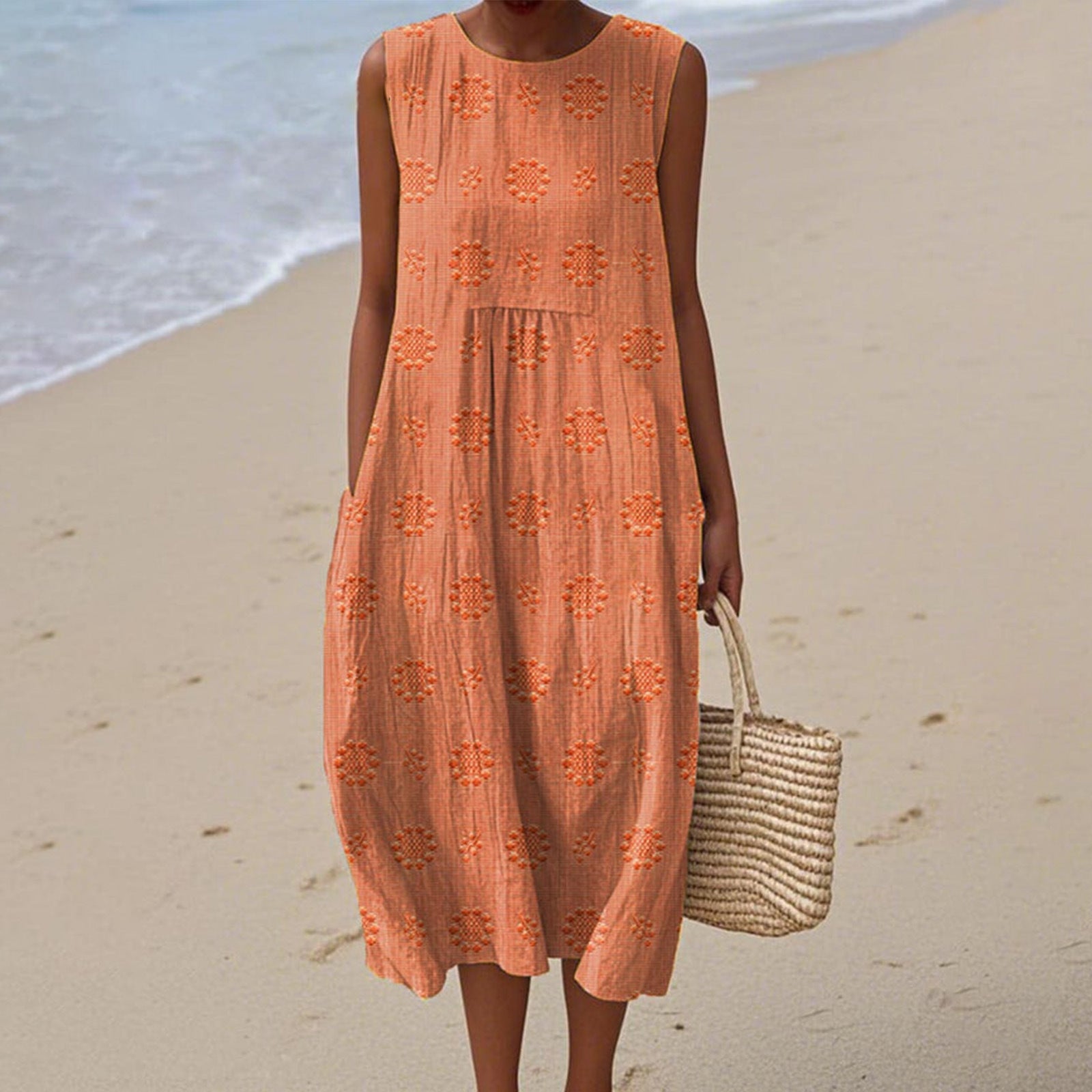 Sleeveless Shirt Dress