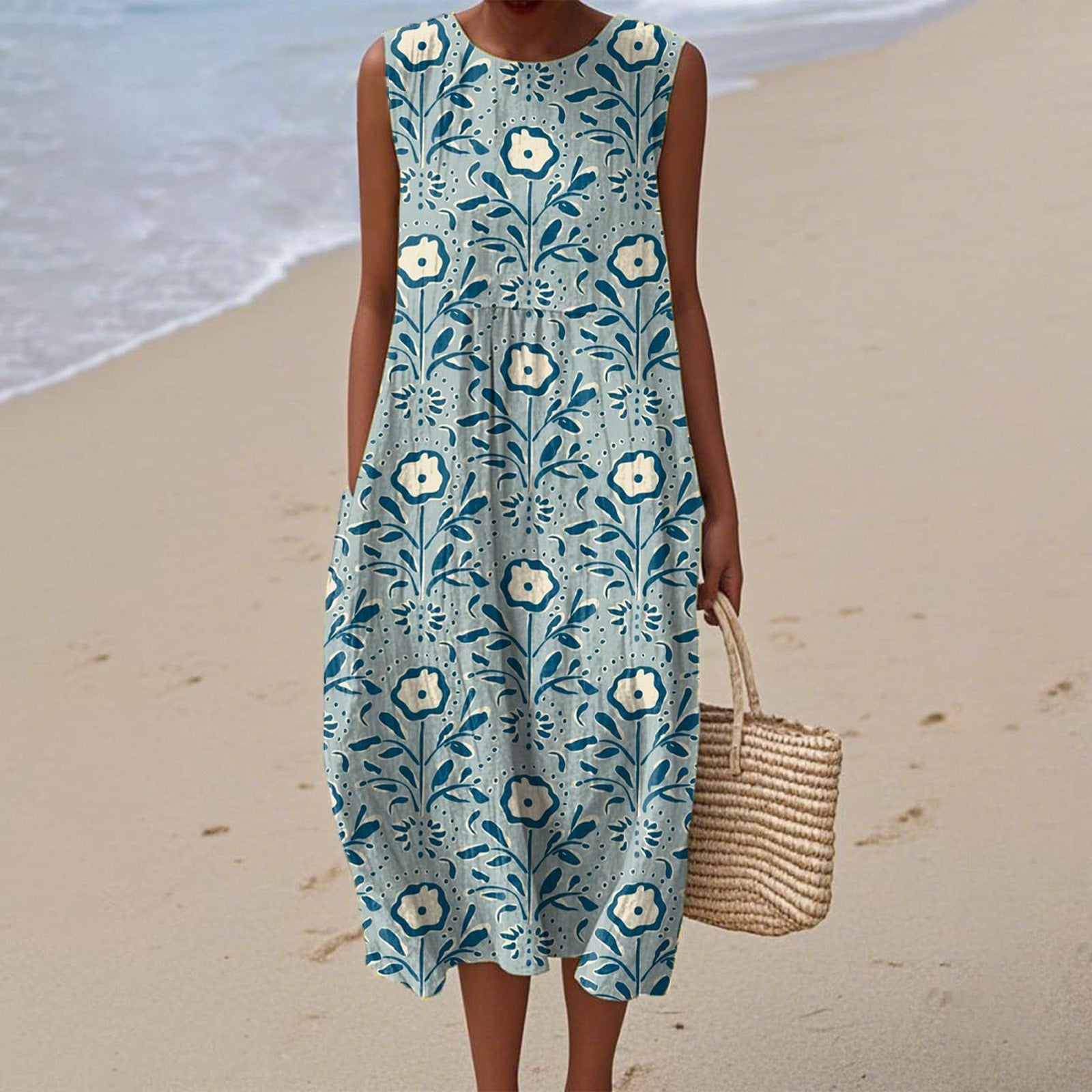 Sleeveless Shirt Dress