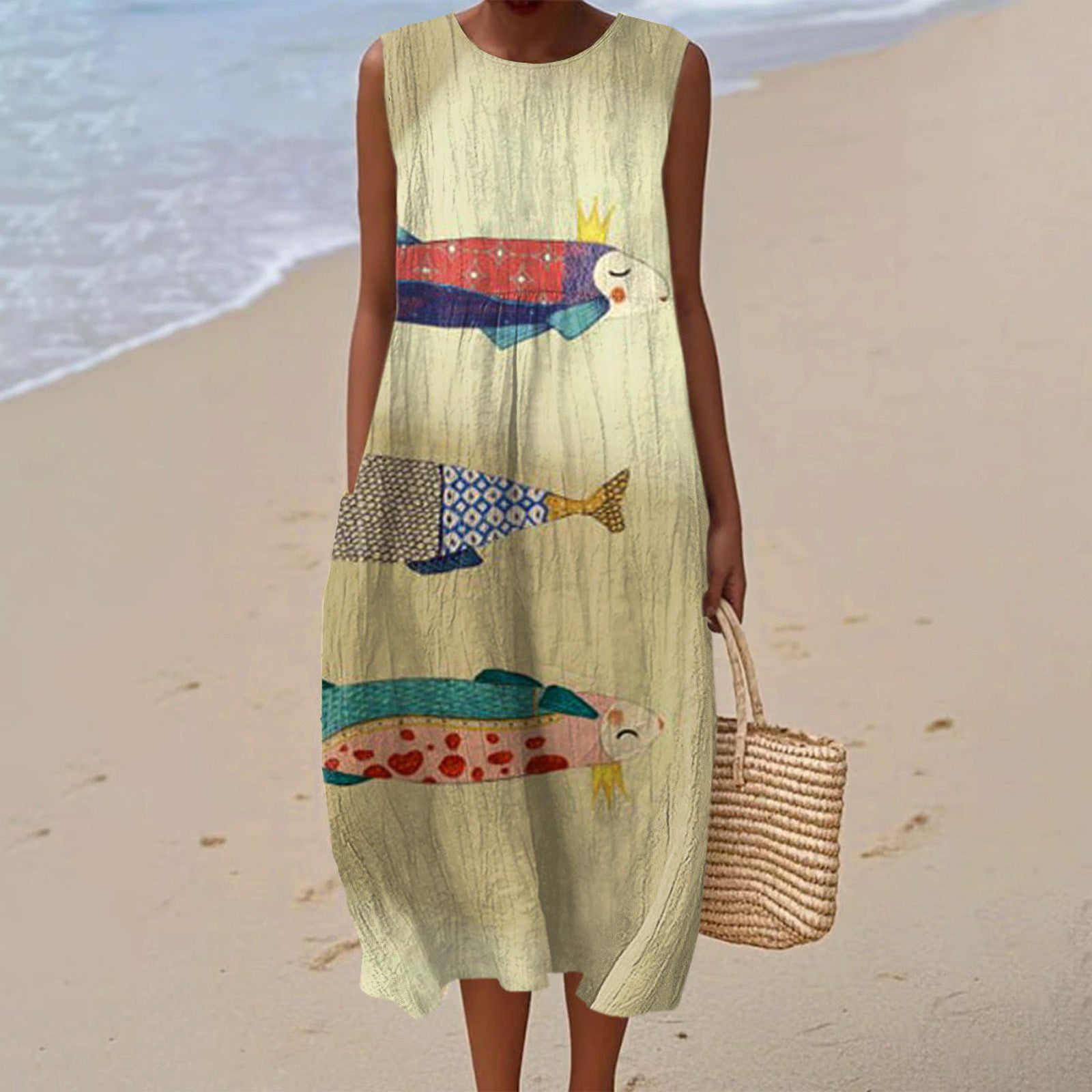 Sleeveless Shirt Dress