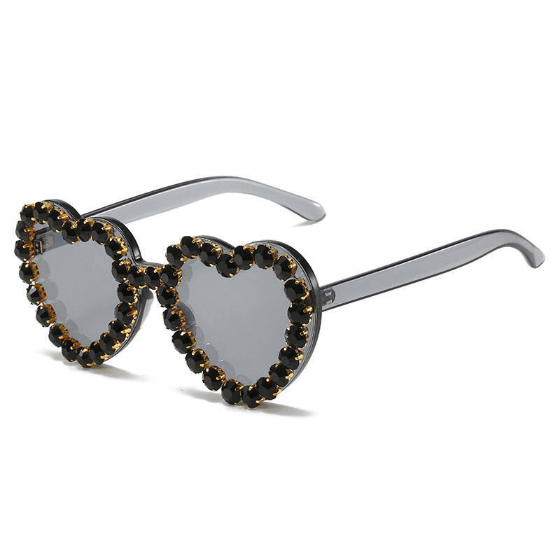 Fashionable All-match Peach Heart Sunglasses For Women