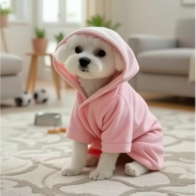 Dog Bathrobe Towel - Coral Fleece
