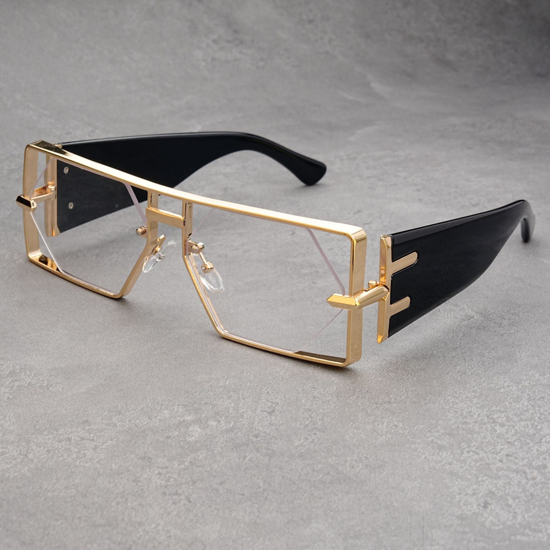 Hollow Big Square Rim Sunglasses Fashion Hip Hop