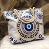 Devil's Eye Women's Cotton Portable Large Capacity Seaside Shoulder Bag