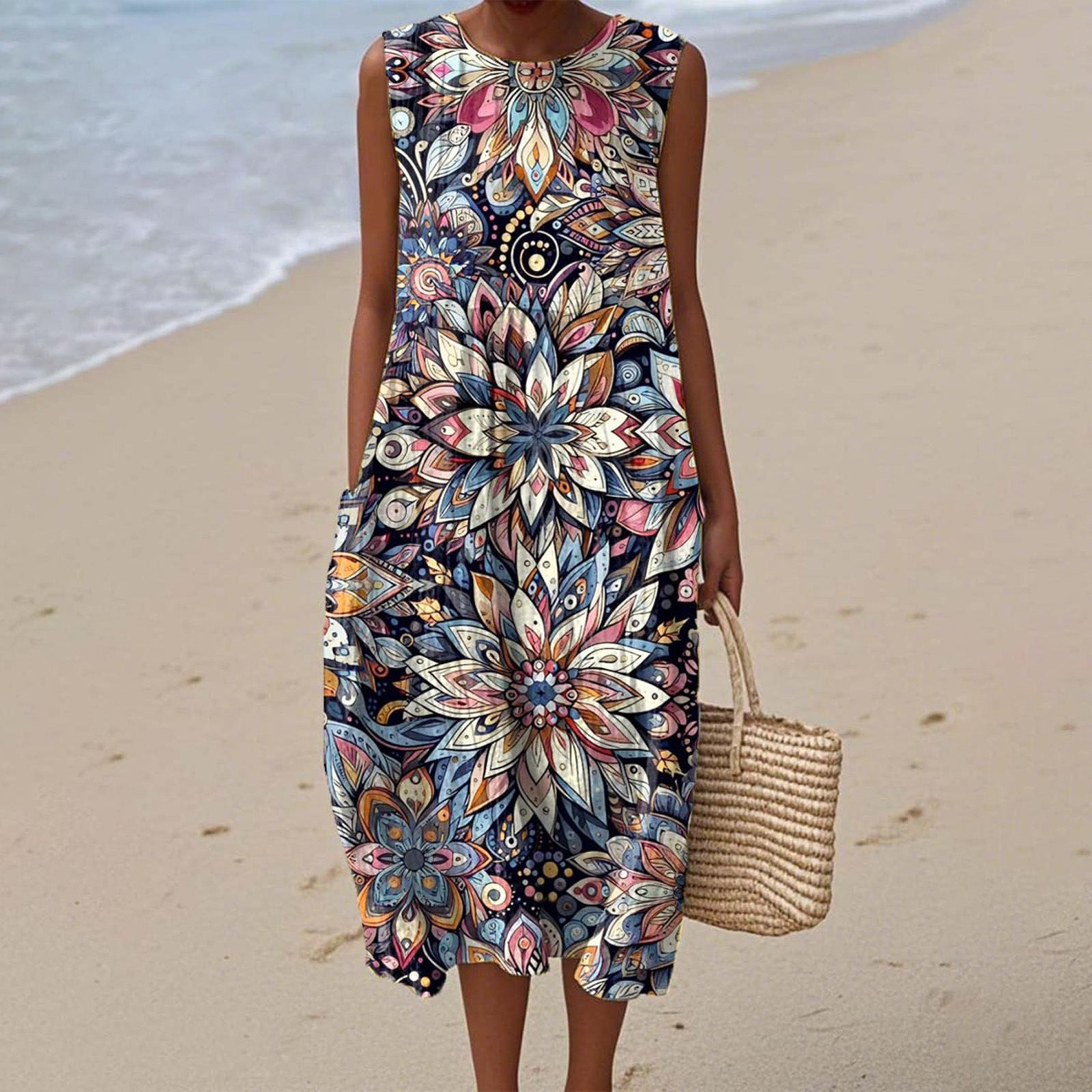 Sleeveless Shirt Dress