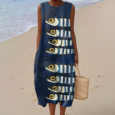 Sleeveless Shirt Dress