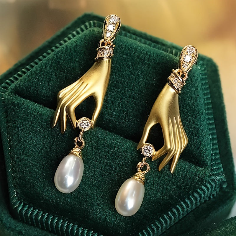 Pearl Pendant Earrings