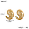 18K Gold Non-fading Diamond Earrings