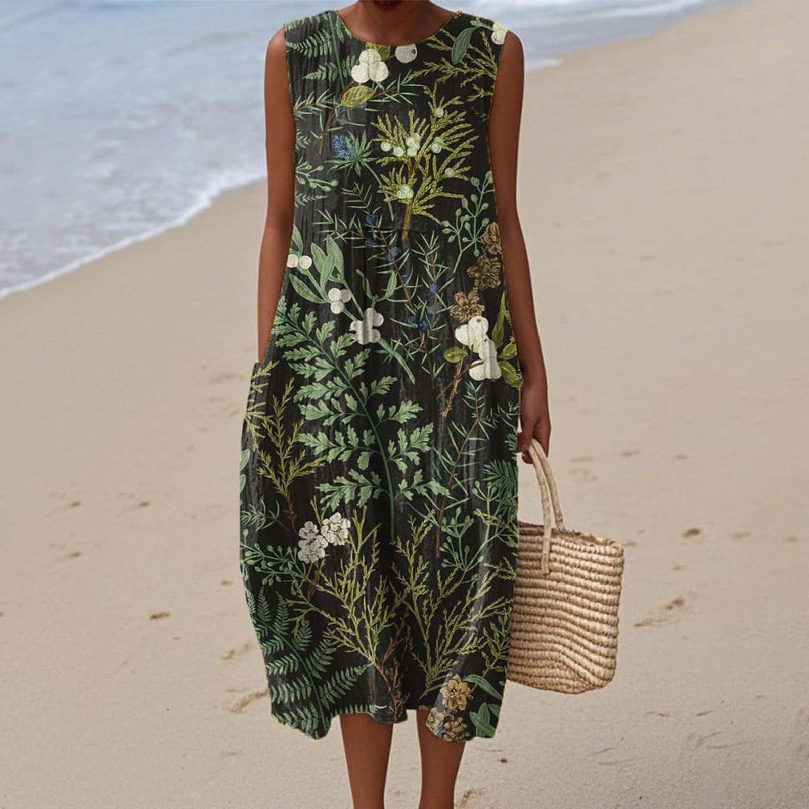 Sleeveless Shirt Dress